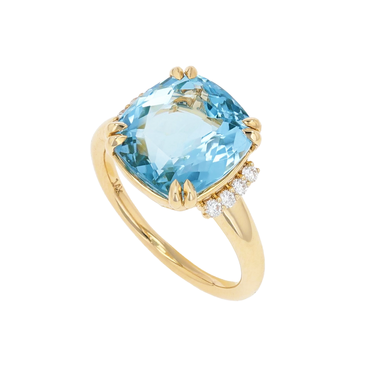 Blue topaz clearance yellow gold ring