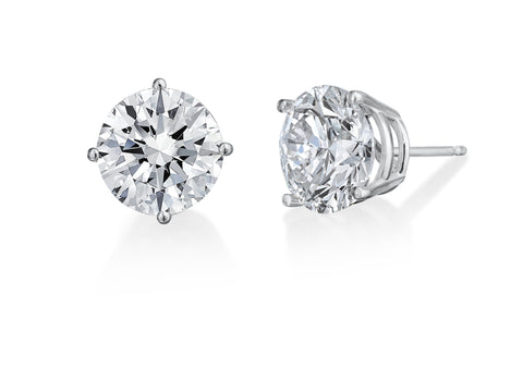 2 CTW Diamond Studs Set in 14K White Gold- IDC Added Value Studs Collection