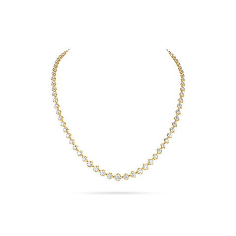 A. Link 10.34CTW 18K Yellow Gold Graduated Diamond Necklace