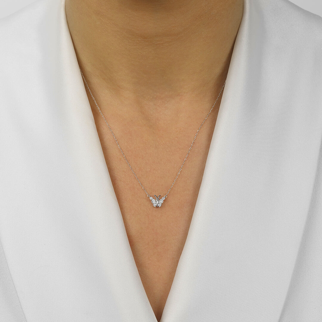 Butterfly ネックレス Kyoto In Bloom Indigo Large Butterfly Necklace - Brighton