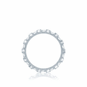 Tacori Platinum Sculpted Crescent Diamond Eternity Wedding Band (0.32 CTW)