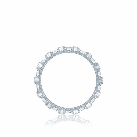 Tacori Platinum Sculpted Crescent Diamond Eternity Wedding Band (0.32 CTW)