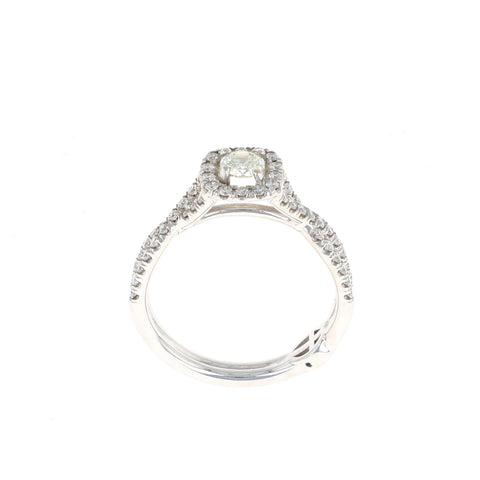 Oval Halo Complete Engagement Ring (0.69CTW)