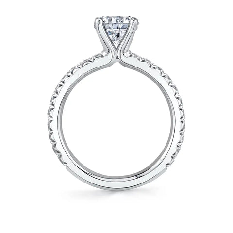 Sylvie Vanessa Round Classic Engagement Ring