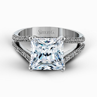 Simon G 3ct Engagement Ring MR2257 WHITE 18K SEMI 1
