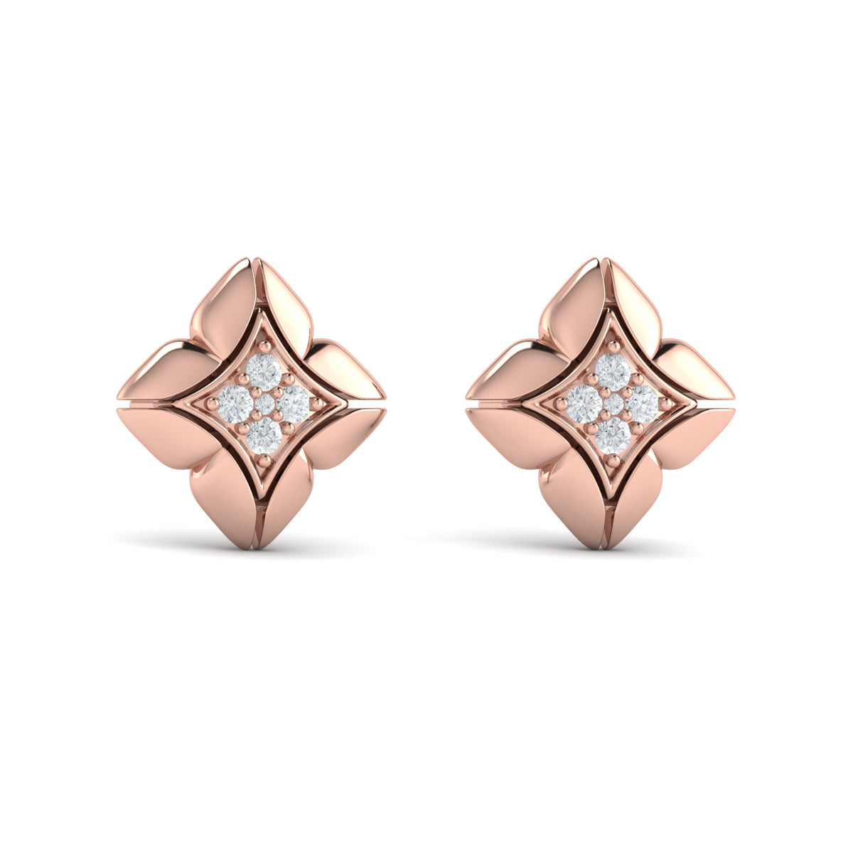 Louis Vuitton Diamond Gold Stud Earrings