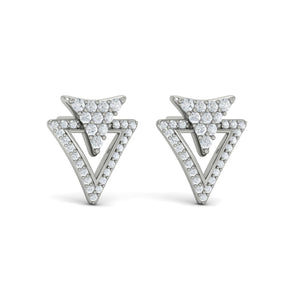 Vlora Miravel 14K Diamond Double Trinity Open Stud Earrings (0.83CTW)