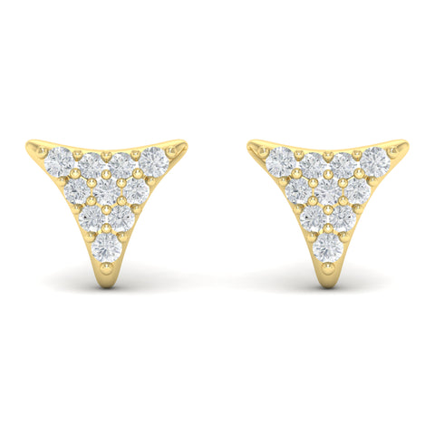 Vlora Miravel 14K Diamond Trinity Stud Earrings (0.3CTW)