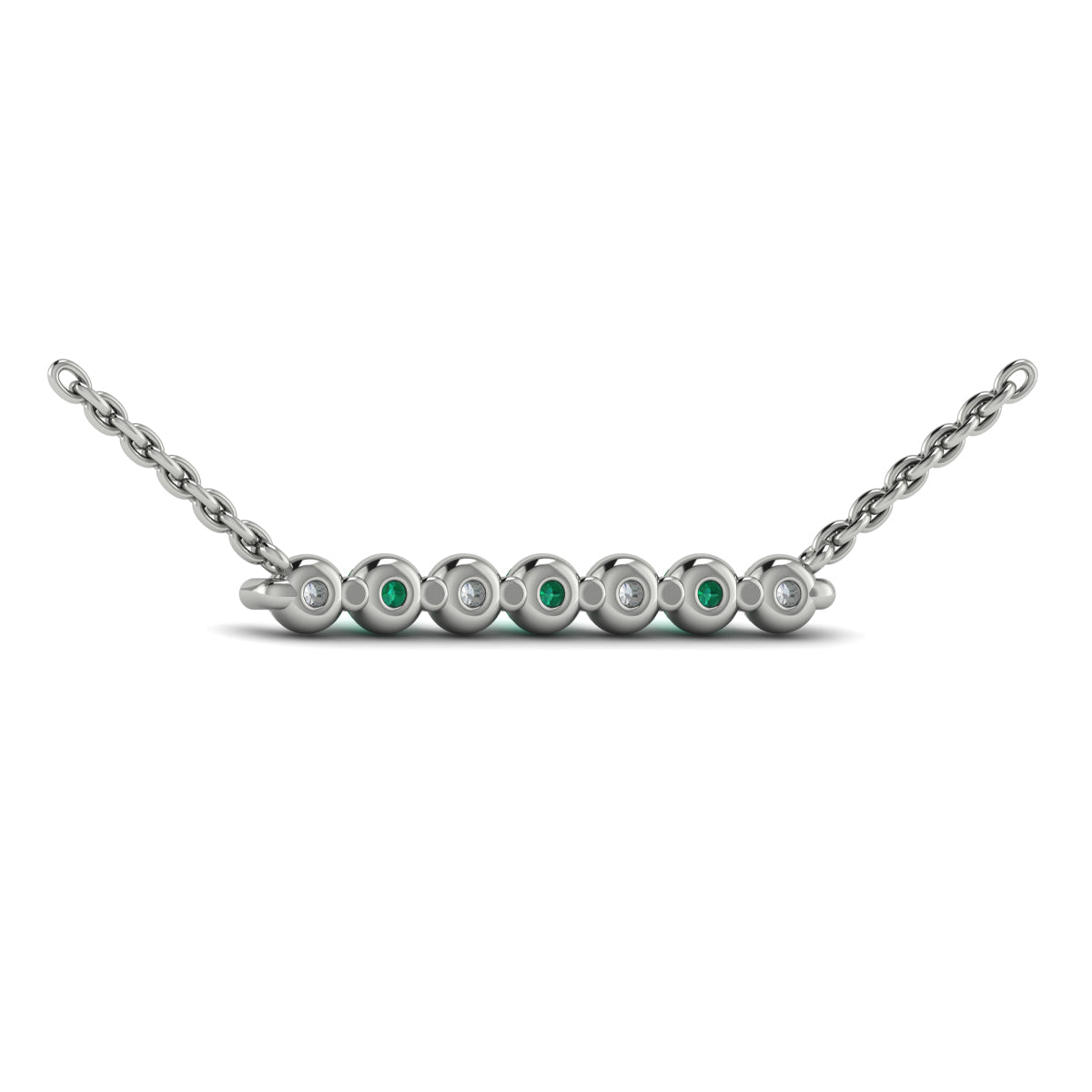 Vlora Adella 14K Diamond & Gemstone Bar Necklace (Diamond 0.28CTW, Gem