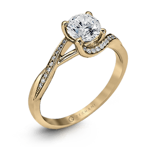 Zeghani Nature Lover Engagement Ring ZR560 WHITE 14K SEMI ROSE