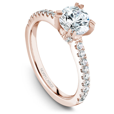 Noam Carver Rose Gold Diamond Solitaire Engagement Ring (0.41 CTW)