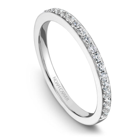 Noam Carver White Gold Bezel Set Diamond Halo Engagement Ring (0.49 CTW)