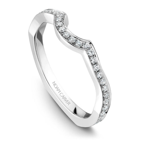 Noam Carver White Gold Curved Channel Set Engagement Ring (0.75 CTW)