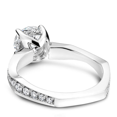 Noam Carver White Gold Curved Channel Set Euro Shank Engagement Ring (0.61 CTW)