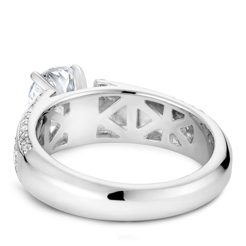 Noam Carver White Gold 4 Channel Diamond Engagement Ring (0.48 CTW)