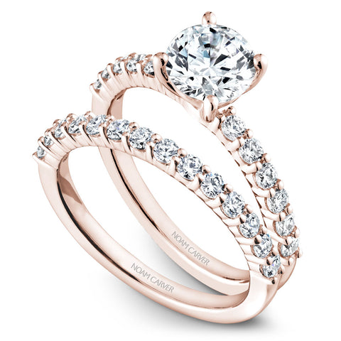 Noam Carver Rose Gold Diamond Engagement Ring (0.37 CTW)