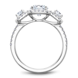 Noam Carver White Gold 3-Stone Diamond Engagement Ring (0.85 CTW)