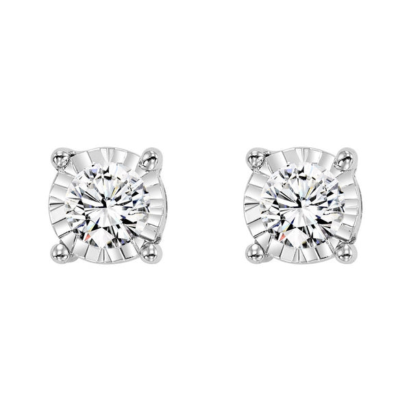 .33 CTW Diamond Studs Set in 14K White Gold- True Reflection- Select Studs Collection