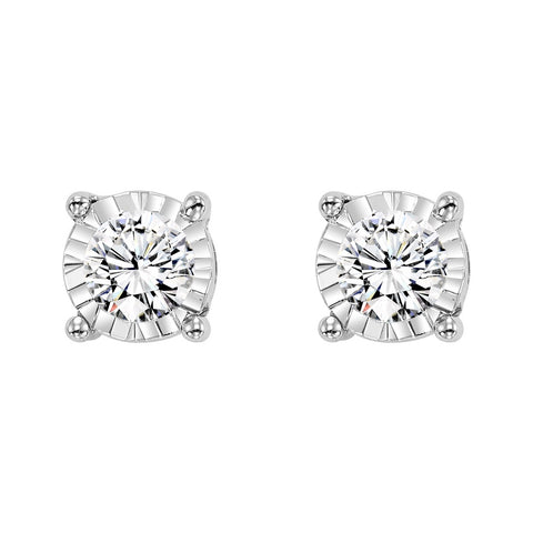 .75 CTW Diamond Studs Set in 14K White Gold- True Reflections- Select Studs Collection