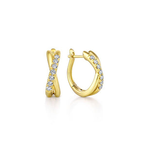 Gabriel & Co. Contemporary Yellow Gold Earrings (0.21 CTW)