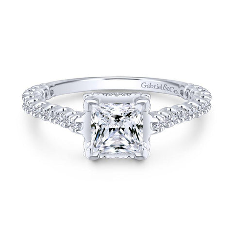 Gabriel Crown Collection White Gold Straight Engagement Ring (0.4 CTW)
