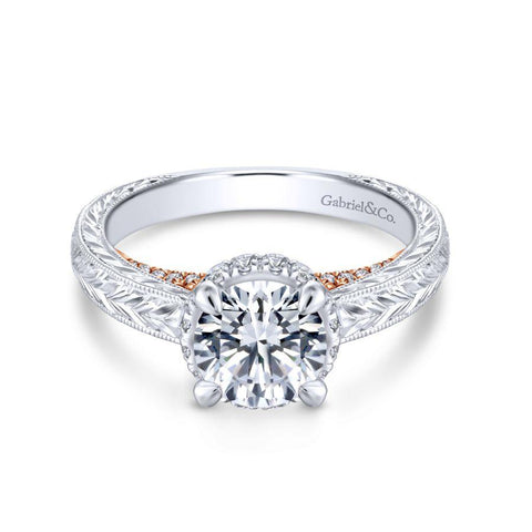 Gabriel Crown Collection White Gold Straight Engagement Ring (0.34 CTW)