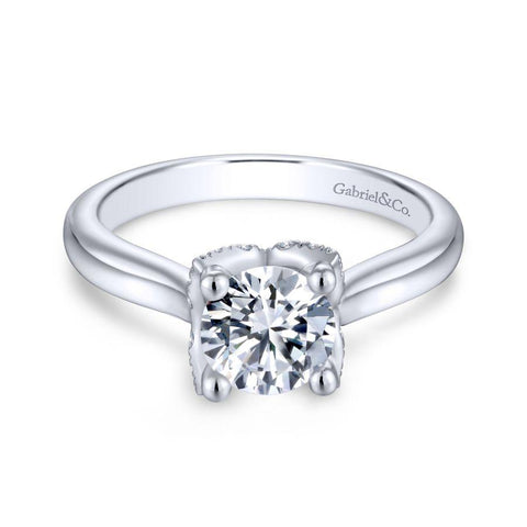 Gabriel Contemporary Collection White Gold Straight Engagement Ring (0.2 CTW)
