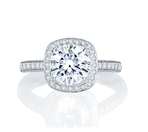 A.JAFFE Metropolitain Round Diamond Diamond Engagement Ring (0.54 ctw)