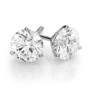 1.50 CTW Diamond Studs set in Platinum- IDC Ideal Studs Collection