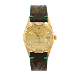 Rolex Oyster Perpetual Date 34mm Vintage 18k Yellow GOLD Mens