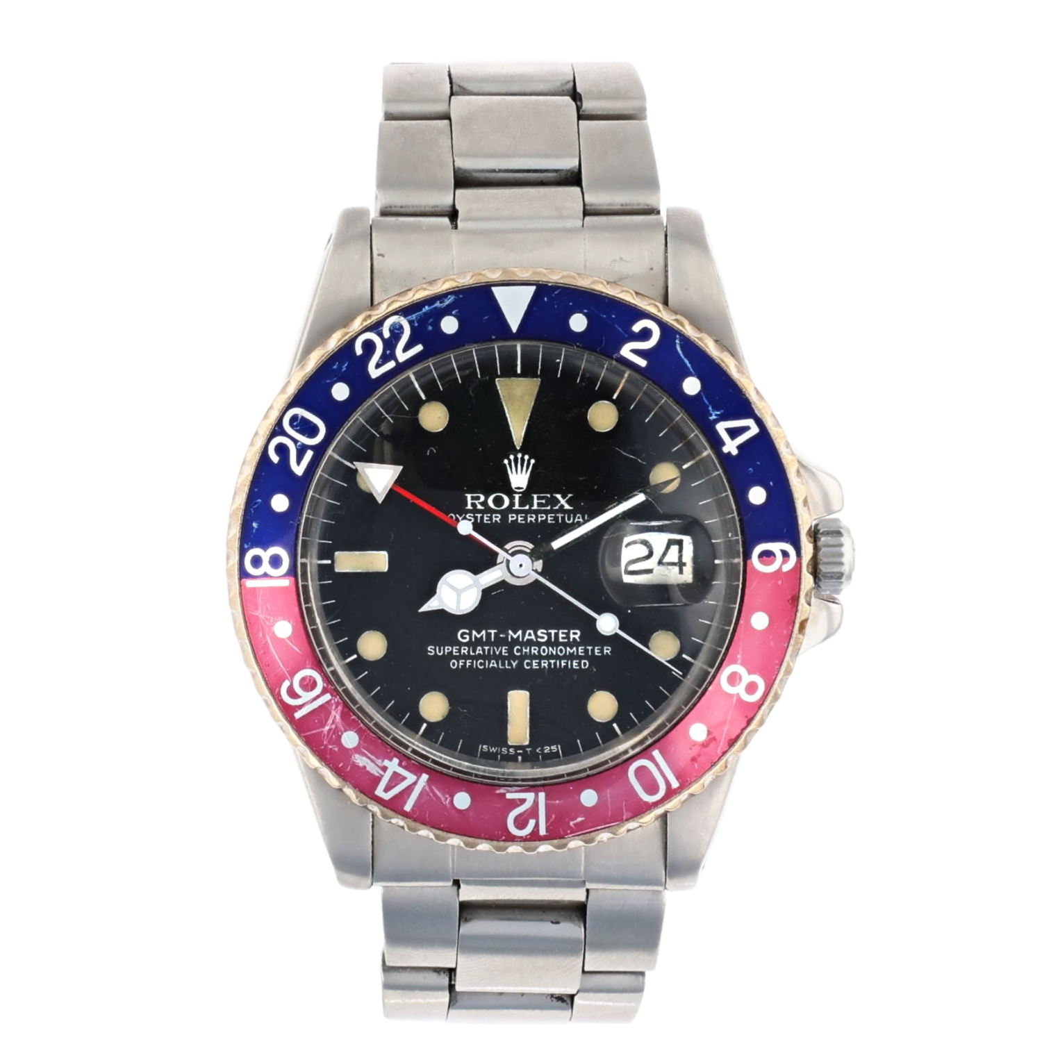 Vintage Rolex 1675 GMT Master Date Tropical Dial Oystersteel 40mm (Pre-owned)