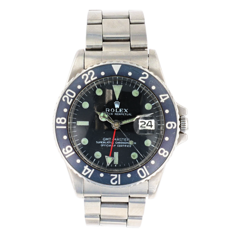 Vintage Rolex 1675 GMT Master Date Ghost Bezel Oystersteel 40mm (Pre-owned)