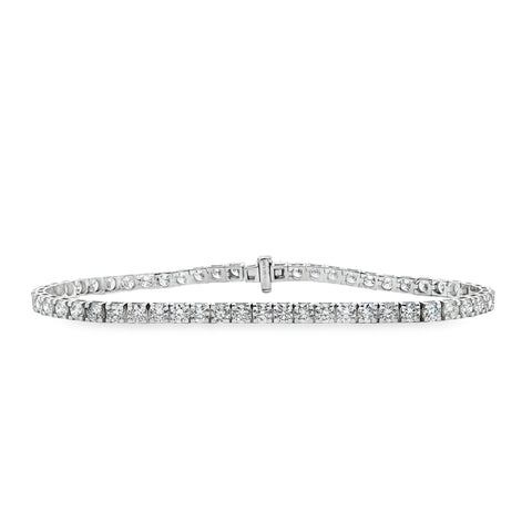 5.00ctw Lab-Grown 4-Prong Tennis Bracelet 14KW