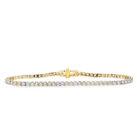 3.00ctw Lab-Grown 4-Prong Tennis Bracelet 14KY