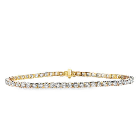 5.00ctw Lab-Grown 4-Prong Tennis Bracelet 14KY
