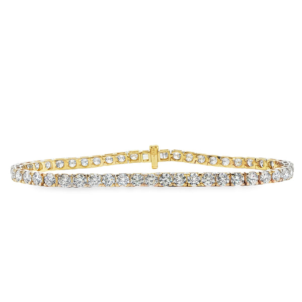 7.00ctw Lab-Grown 4-Prong Tennis Bracelet 14KY