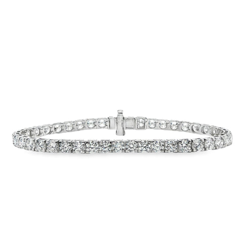 10.00ctw Lab-Grown 4-Prong Tennis Bracelet 14KW