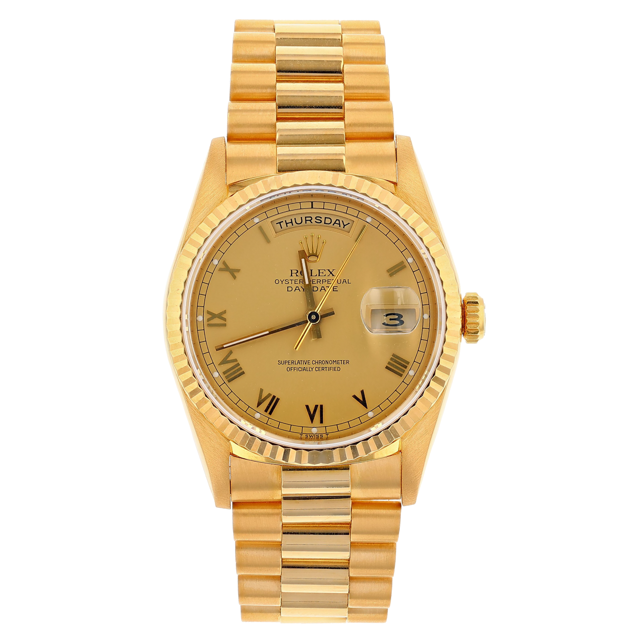 Rolex day date clearance 18k yellow gold