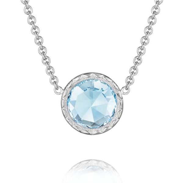 Tacori Crescent Embrace Blue Topaz Stud Fashion Pendant