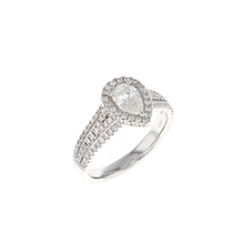 Load image into Gallery viewer, Pear Halo Complete Engagement Ring (1.16CTW)