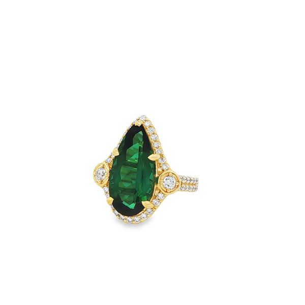 6.73ct Green Tourmaline Ring