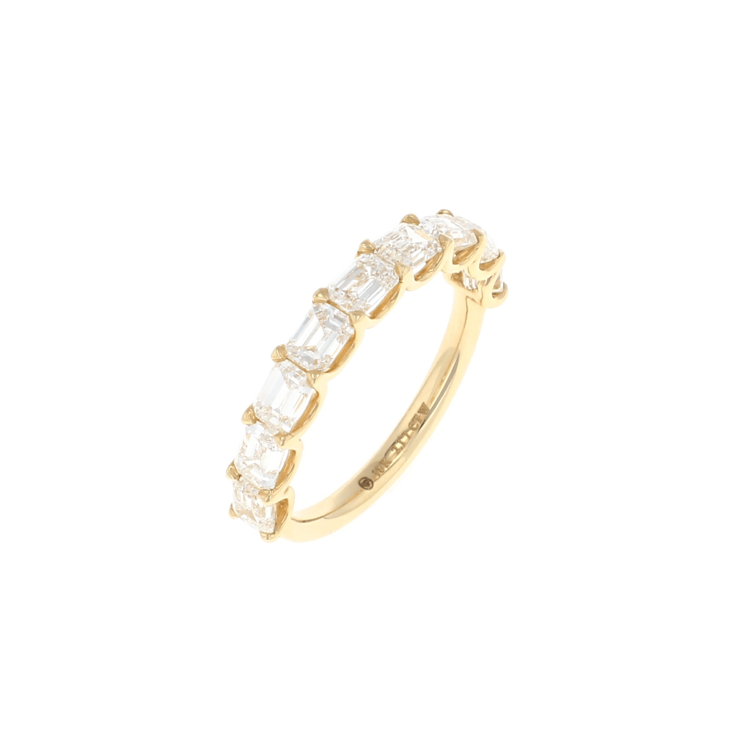 Emerald Cut 18K Yellow Gold Diamond Band (2.17CTW)