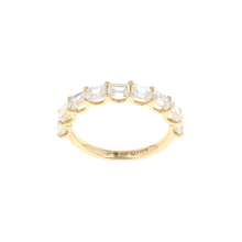 Load image into Gallery viewer, Emerald Cut 18K Yellow Gold Diamond Band (2.17CTW)