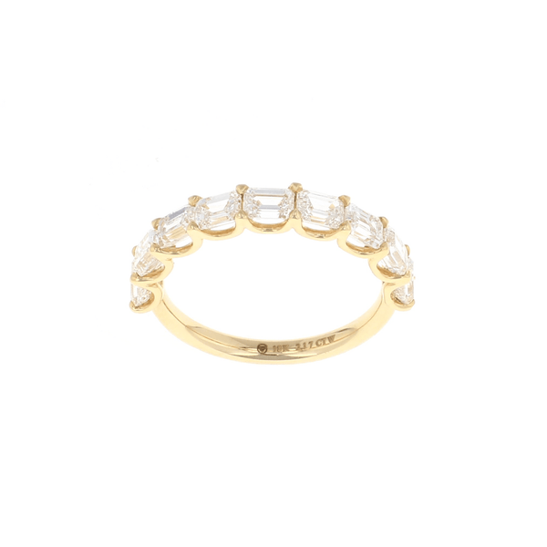 Emerald Cut 18K Yellow Gold Diamond Band (2.17CTW)