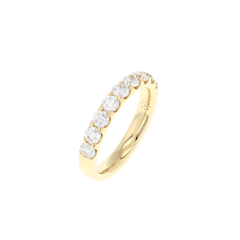 18K Yellow Gold Low Profile 1/2 Way Diamond Band (1.11CTW)