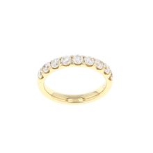 Load image into Gallery viewer, 18K Yellow Gold Low Profile 1/2 Way Diamond Band (1.11CTW)
