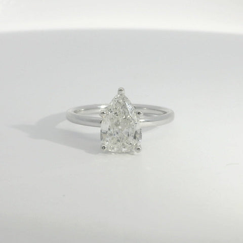Pear Halo Engagement Ring