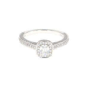 Oval Halo Complete Engagement Ring (0.95CTW)