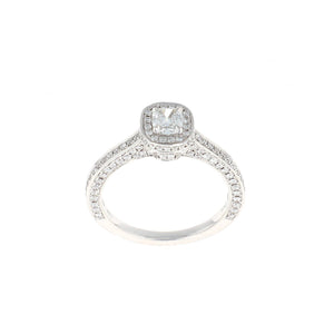 Oval Halo Complete Engagement Ring (0.95CTW)