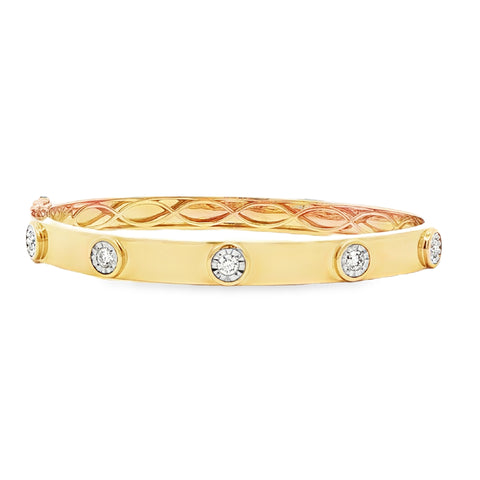 .41ctw Diamond Bezel Illusion Bangle